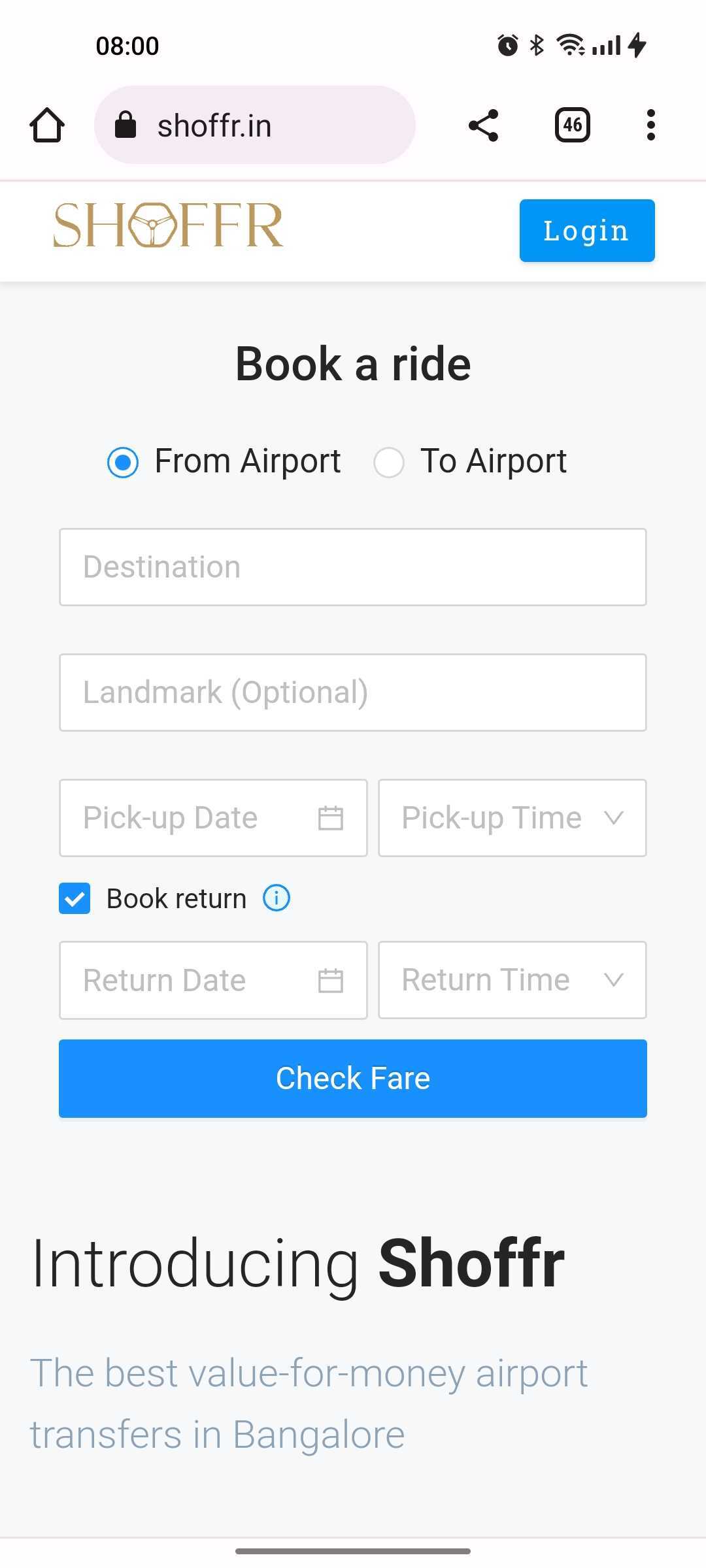 Shoffr bundled return trips